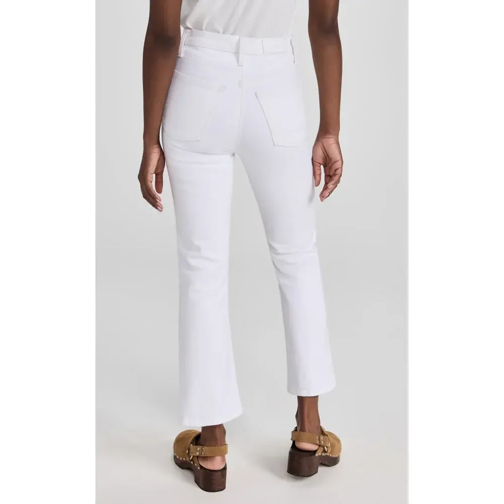 RE/DONE NWT 70s Crop Boot Jeans White Denim Size 31 High Rise Recycled Levi’s